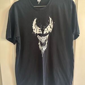 Black and White Short Sleeve Tee with Bold Graphic